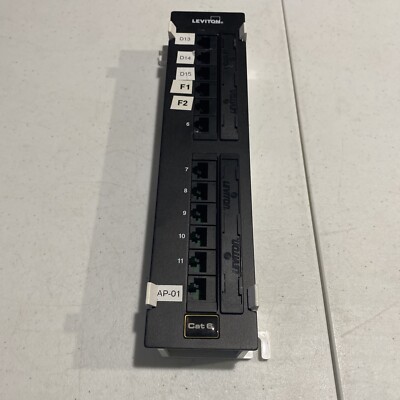 Leviton CAT 6 Flat Panel 12 Port Patch Block 004-69586-U89