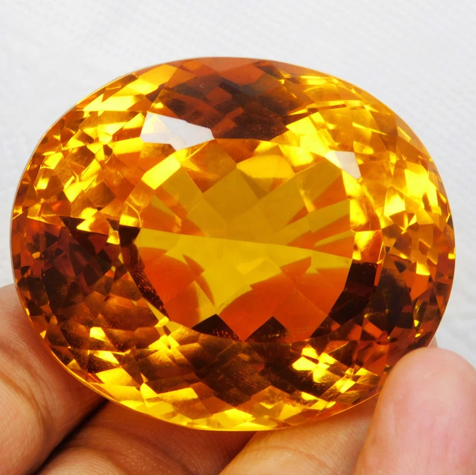 Enorme Topacio Amarillo Natural 463,35 Ct Corte Ovalado Piedra Preciosa Suelta Certificada Brasil Foto 4 de 4