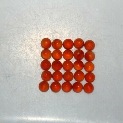 Carnelian 3mm, 4mm, 5mm, 6mm, 8mm, 10mm Round Cabochon Loose Gemstone(s)