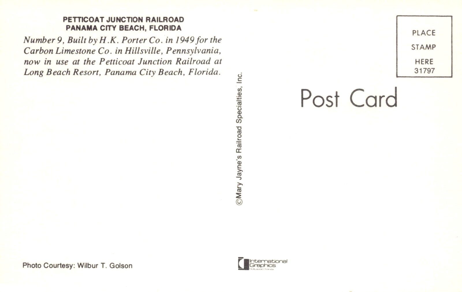 Petticoat Junction Amusement Pk Ghost Town Panama City Beach Vtg