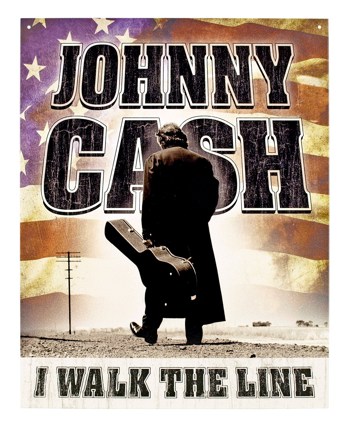 Johnny Cash I Walk The Line Icon Legend Country Music Wall Art Decor Metal Sign