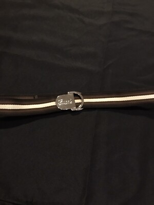GUCCI sherry line d-ring striped belt GUCCI sherry line d-ring striped belt main image 2