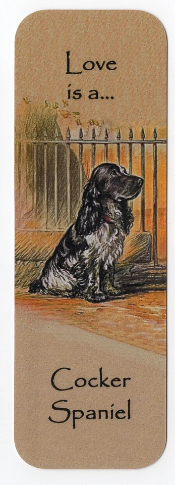 K9-KARDS COCKER SPANIEL ROAN BEAUTIFUL DOG BOOKMARK SAME IMAGE BOTH SIDES GREAT GIFT #2