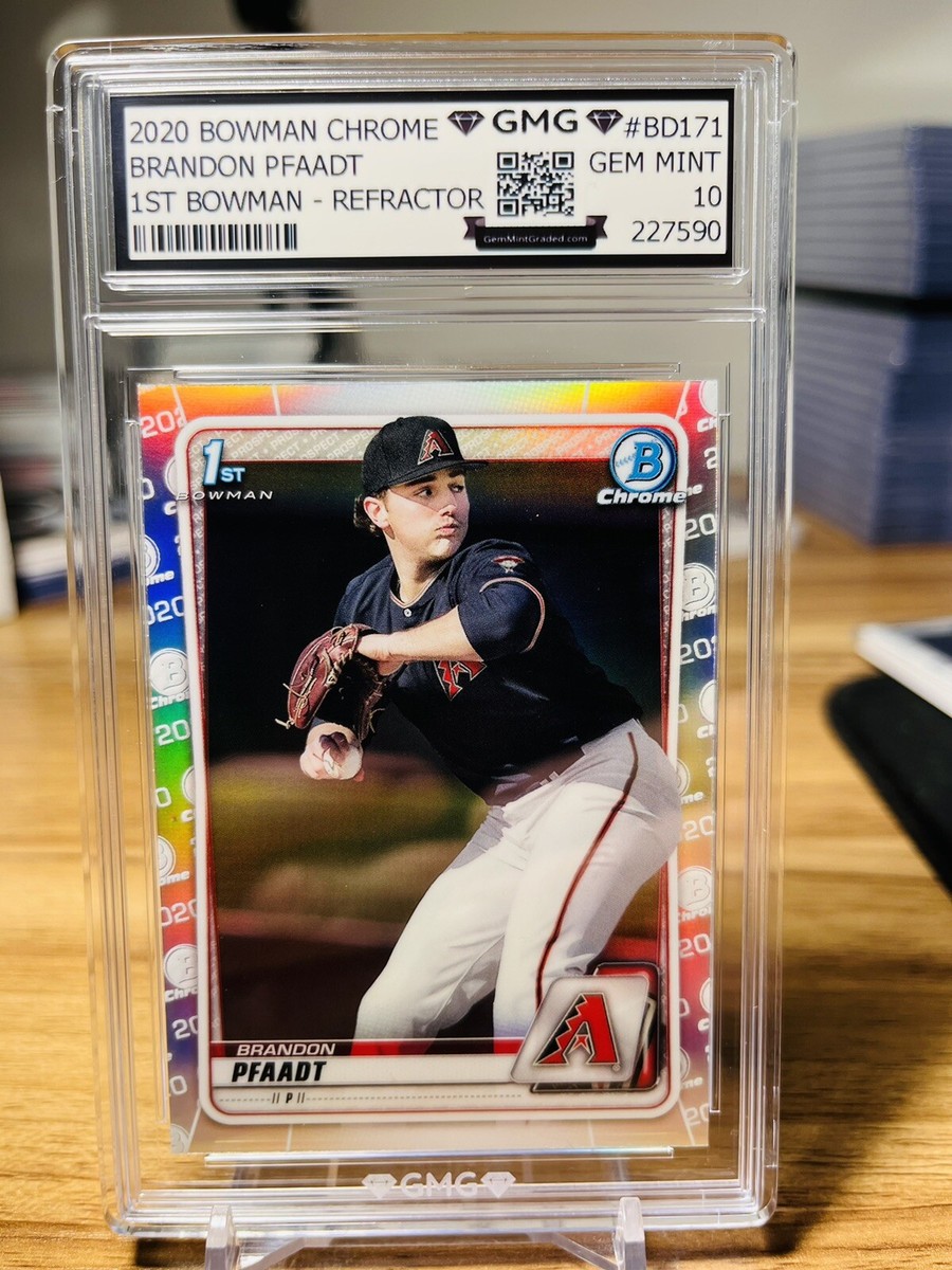 その他 MLB 1st BOWMAN BRANDON PFAADT 2020 Bowman Chrome Brandon Pfaadt 1st Bowman Refractor GMG Graded