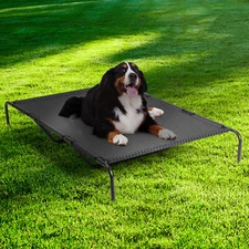 60" Cooling Elevated Dog Bed with Metal Frame Indoor Outdoor Raised Pet Bed Cot