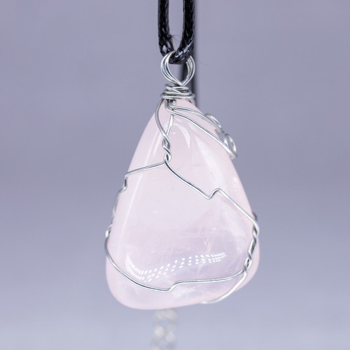 Natural Rose Quartz Pendant Rock 