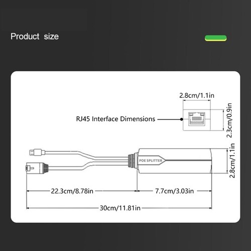 USB POE Splitter PoE Separator 48V To 5V Converters For Networking Accessories - Afbeelding 8 van 8