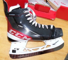 New CCM Vibe Hockey Skates-Size 6.5-Step XS Black Steel Blades-Size 8 shoe size