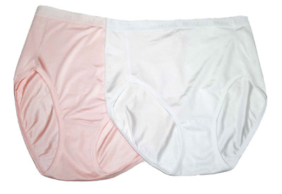 Breezies Set of 2 Nylon Microfiber Hi-Cut Panty, Basic Medium  A287800