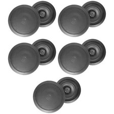 10 Rockville HC655 6.5" 500 Watt Black In-Ceiling Home Theater Speakers 8 Ohm