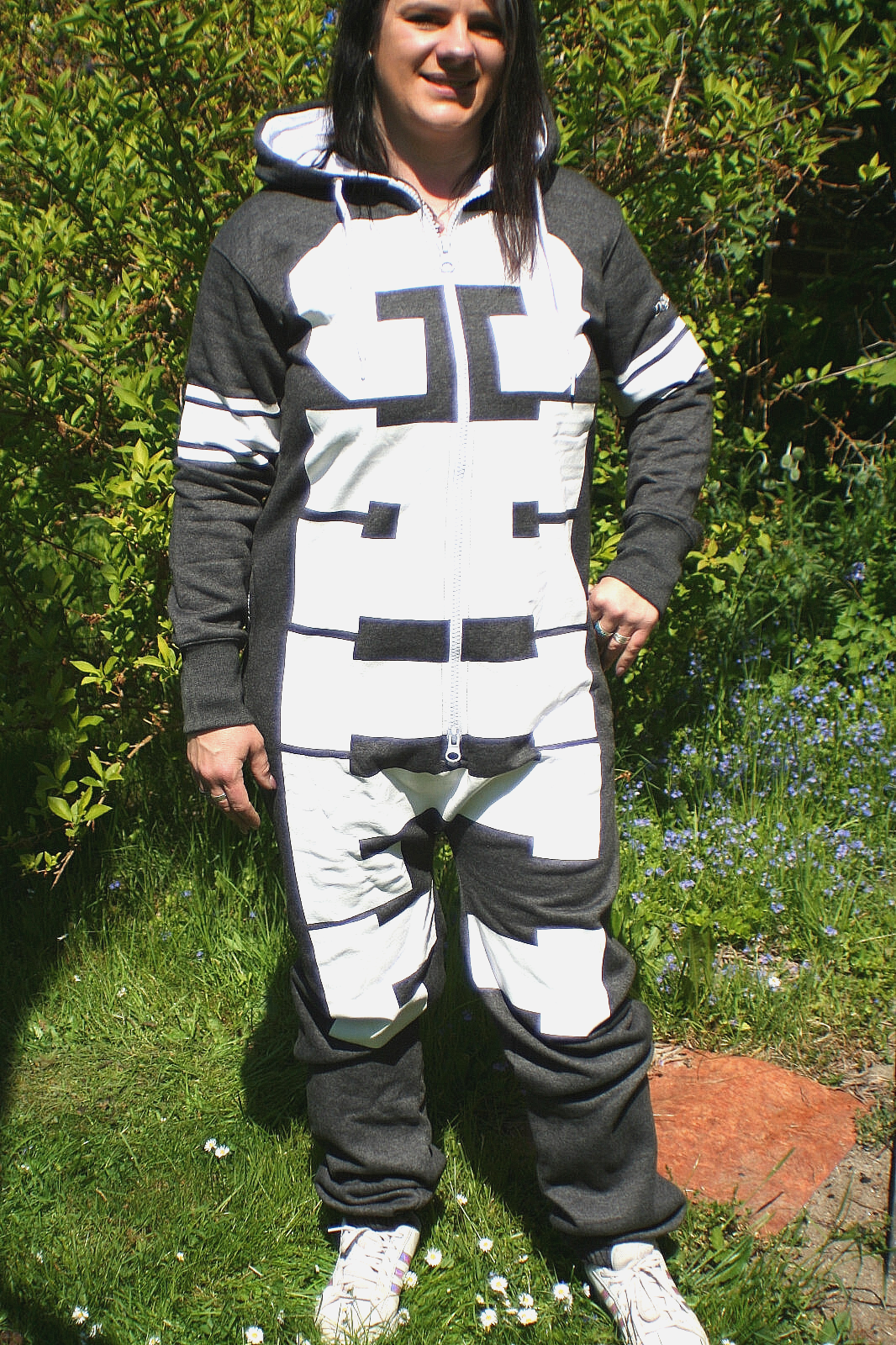 JumpsuitChillOverallOnePieceHausanzugFreizeitanzugEinteilergrauL