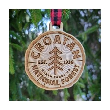 Croatan National Forest Wood Christmas Ornament Laser Cut 3" Missouri