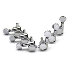 6L OVAL Button Electric Guitar Locking Tuning Pegs Tuners Machine Head Chrome