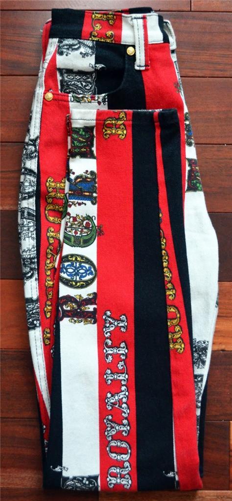 ULTRA-RARE! Gianni Versace Couture Italy Rock n Royalty Skinny