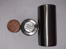 New Wood and Stainless Steel Cocktail Shaker Brushed Nickel - Project 62