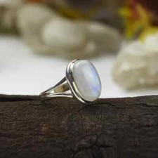 Moonstone Ring, 925 Sterling Silver Ring, Handmade Silver Ring, Gift For Her