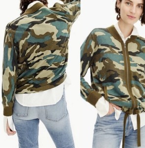 j crew green bomber jacket