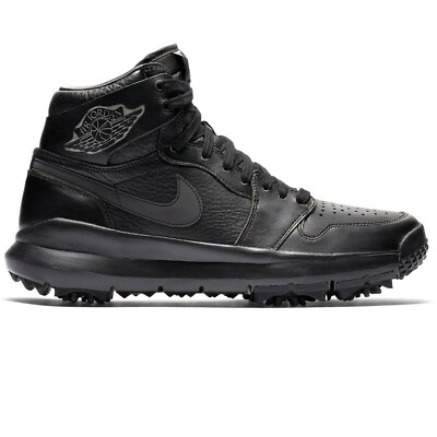NIKE AIR JORDAN 1 GOLF PREM RETRO MENS SIZE 11.5 BLACK AH2114 001