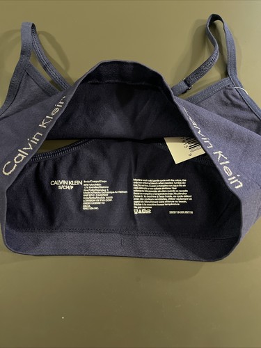 CALVIN KLEIN Navy Racerback Bra Girls S (6/6X) NEW W/ TAGS. Free Shipping! - Picture 2 of 3