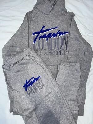 Trapstar London Hoodie tracksuit M Grey and Blue UK
