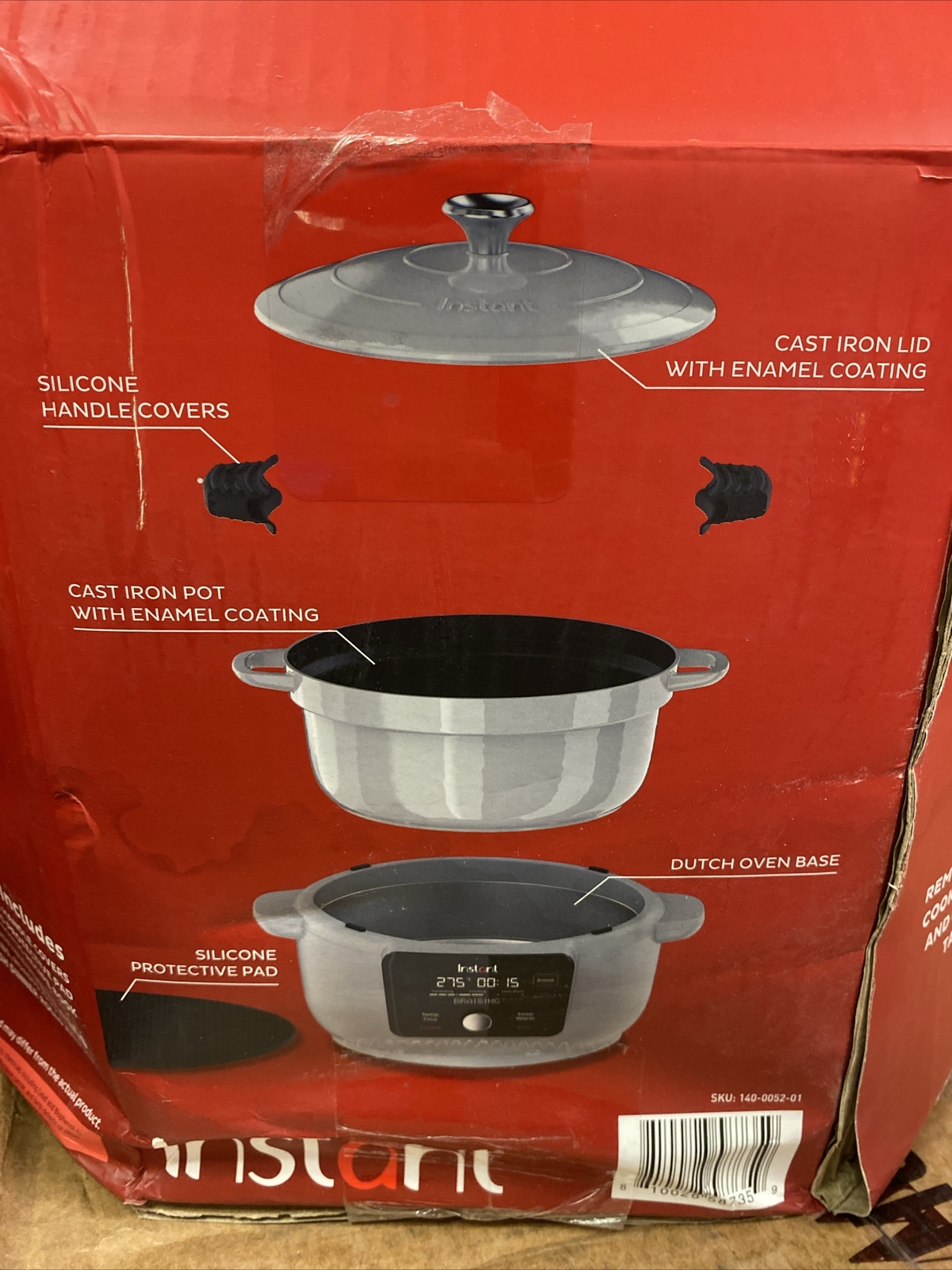 Instant Pot Precision Dutch Oven 5 in 1 Gray 6 Quarts Durable Inner Pot