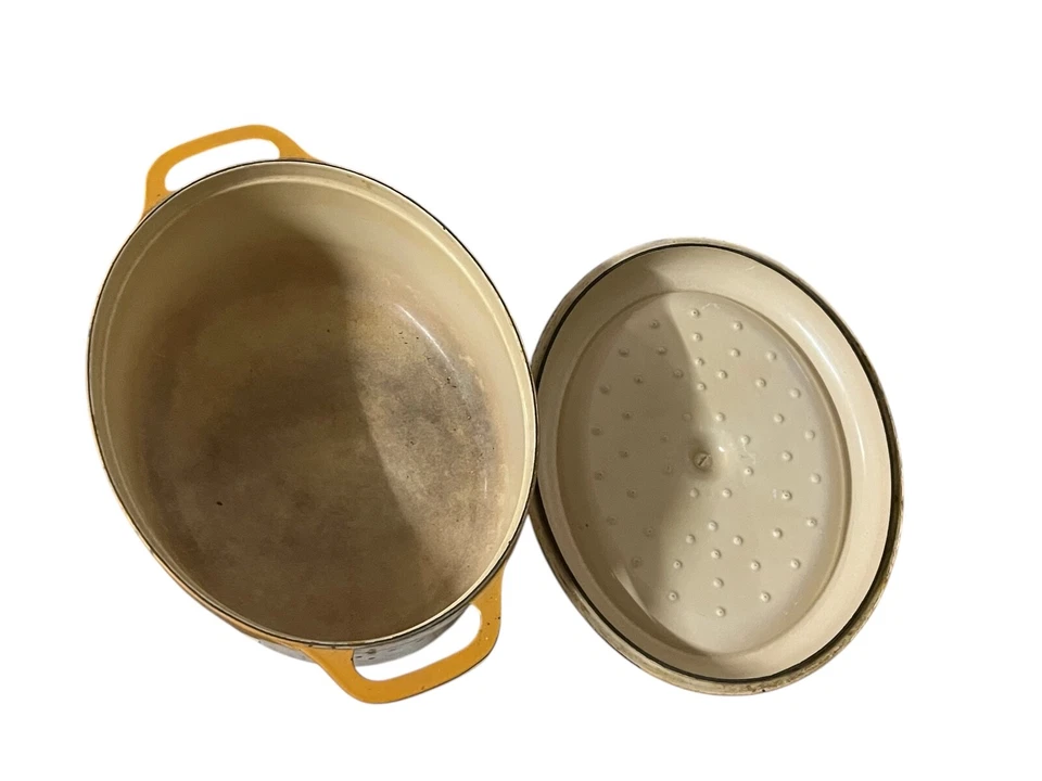 ANCIENNE MARMITE CASSEROLE COCOTTE FONTE DE FONTIGNAC PAS LE CREUSET PLAT A FOUR - Photo 4/4