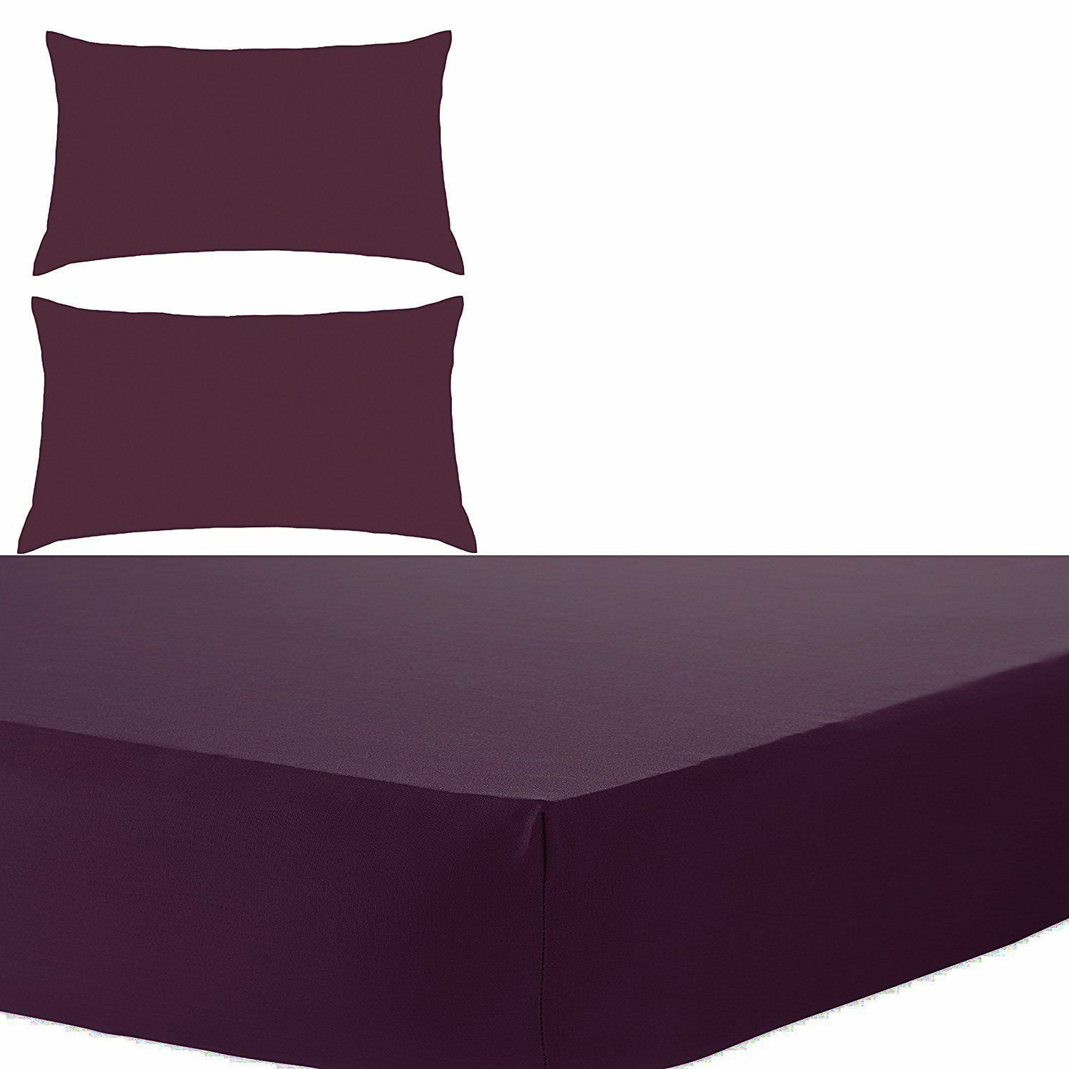 T180 Deep Fitted Sheet 12 Inches (30cm) Depth Percale Non Iron Bottom