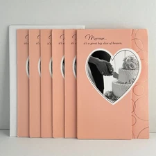 LOT OF 6 AMERICAN GREETINGS WEDDING Cards + Envelopes, Warmest Congratulations