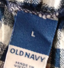 OLD NAVY Blue & White GINGHAM Check LINEN Blend Faux WRAP SKORT Sz LARGE — photo 6
