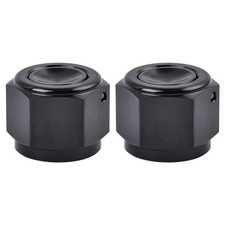 EVIL ENERGY 4AN Flare Cap Block off Fitting Plug Black 2PCS 4AN, Black-2PCS