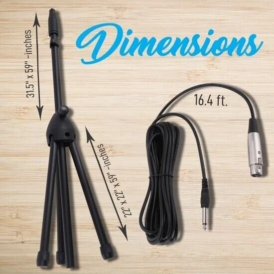 Pyle Dynamic Microphone Kit-Pro Mic Kit Carrying Bag Cable PDMIC88ST - Image 2 of 4