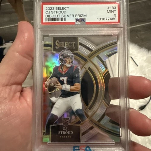2023 PANINI SELECT DIE-CUT SILVER PRIZM Premier RC #183 CJ STROUD PSA 9 Mint
