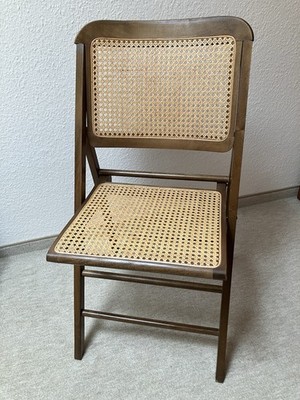 1 Vintage Klappstuhl Klappstühle Stuhl Chair Wiener Geflecht
