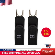 2PCS Tactical Metal Hook Elastic Belt Buckle-Less Invisible Waist Belt Closure