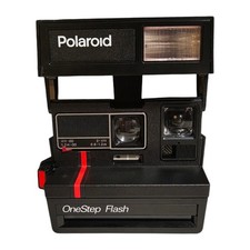 Polaroid One Step Flash Instant Camera Black Vintage