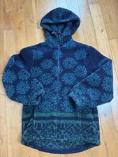 Woolrich Zip Fleece Long Jacket SZ Small Green USA Made