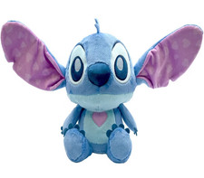 Disney Baby Stitch With Heart Super Soft Plush Stuffie 12.5  Pink Heart Ears NWT