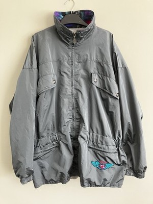 Vintage 90s ODLO Windbreaker Jacke Grau Herren XL / Unisex Retro Gorpcore