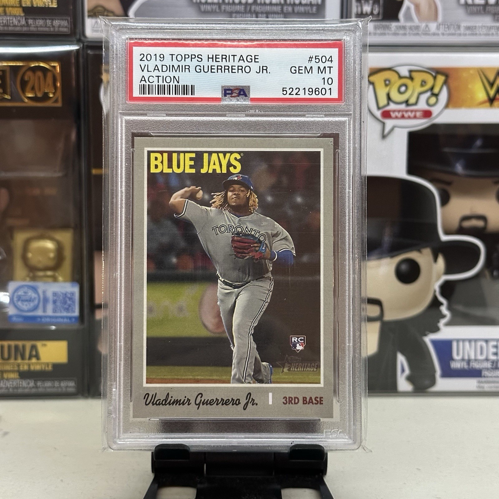 PSA 10 2019 Topps Heritage Vladimir Guerrero Jr. RC Action Variant #504