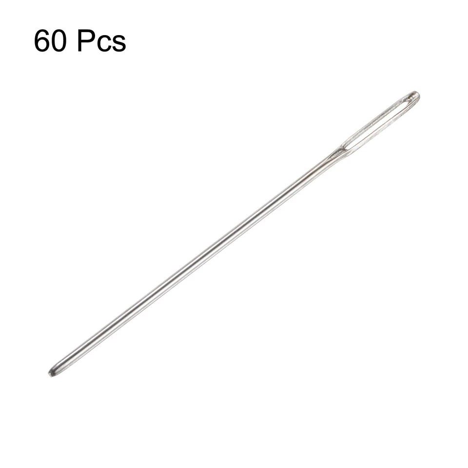 60 piezas agujas romas ojos grandes 2" tapiz aguja hilo costura aguja tejer aguja Foto 4 de 4