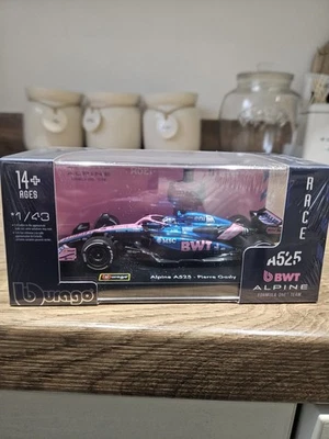 Bburago 1:43 2025 Alpine F1 A525 Piere Gasly Display Case Model Formula 1