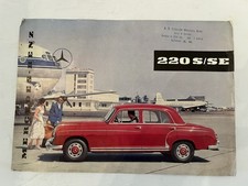 1959 Mercedes Benz 220 Sse Fold-out Sales Brochure I59.