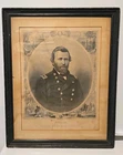 War Signed Engraving Lieut. Gen. U.S Grant. Framed 16" X 20".