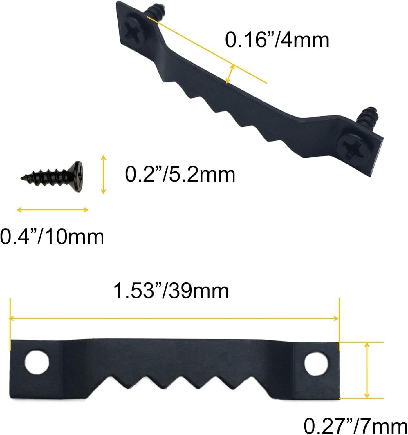 50 Pack Sawtooth Picture Hangers - Durable Steel Frame Hooks for Art Display