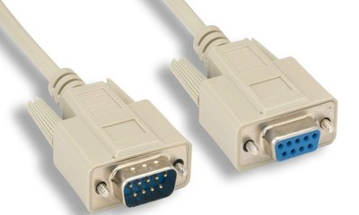 50ft DB9 Serial Male to Female 9-Wire Straight Thru Extension Cable