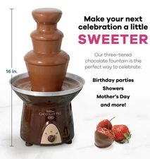 Wilton Chocolate Pro Chocolate 3-Tier Fountain and Fondue Fountain 4 lb. NIB