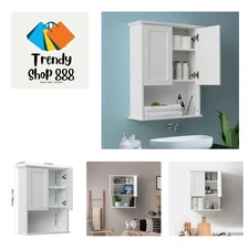 Space-Saving 23x29 Wall-Mounted Wooden Cabinet - Ideal for Bathrooms & More