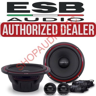 ESB audio 3.6k2x 2-way speaker system 6.5  speakers component tweeters