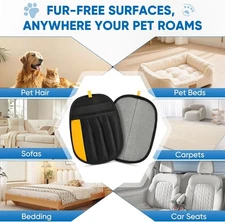 Pets Double Sided Grooming Glove Pet Hair Remover Gloves for Dog Cat ReusableHIS
