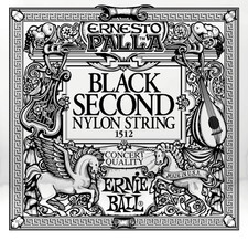 PACK OF 6 ERNIE BALL ERNESTO PALLA BLACK NYLON CLASSICAL 2ND "B" GUITAR STRINGS